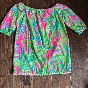 Lily Pulitzer, great condition, off the shoulder, girls 4/5 dress